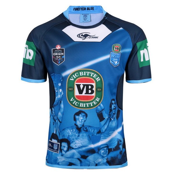 Tailandia Camiseta NSW Blues Classic Capitanes TRUE Azule 2017 2018 Azul